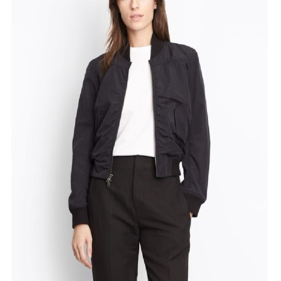 VINCE Ruched Bomber Jacket - Picture 6 of 9